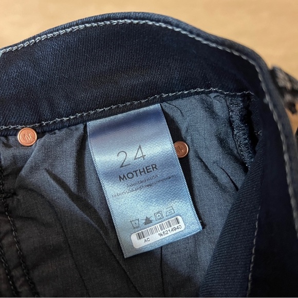 Mother | The Stunner Zip Two Step Fray Jeans High Rise Skinny Last Call Size 24 - Picture 5 of 16